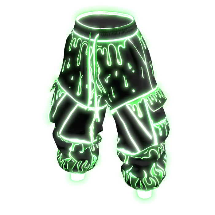 ✳️ Emissive Green Glowing Ectoplasm Cargo Pants