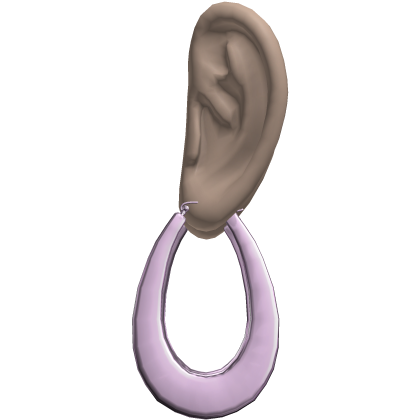 Purple 2000s Teardrop Earrings Ears