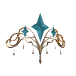 Blue Golden Starry Tiara