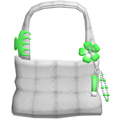 Summer Puffy Tote Bag in Green thumbnail