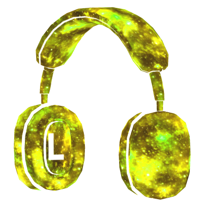 Cartoony Yellow Galaxy Heaphones🌌