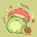 Cute mushroom frogs!