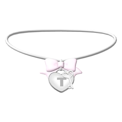 ♡ 3.0 Silver Heart Locket Initial Necklace U ♡ | Roblox Item