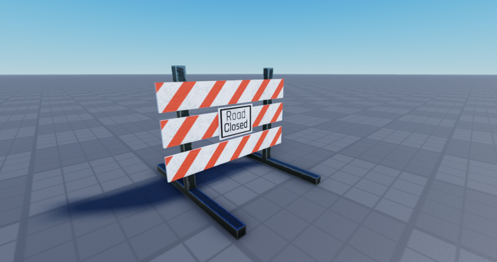 Sentinel Road Barrier – “Road Blocked” Sign preview 2