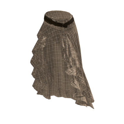 Asymmetric Skirt with Draped Hem (Taupe)