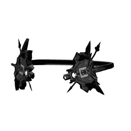 Black Cyberkitty Y2K Headphones (Neck)