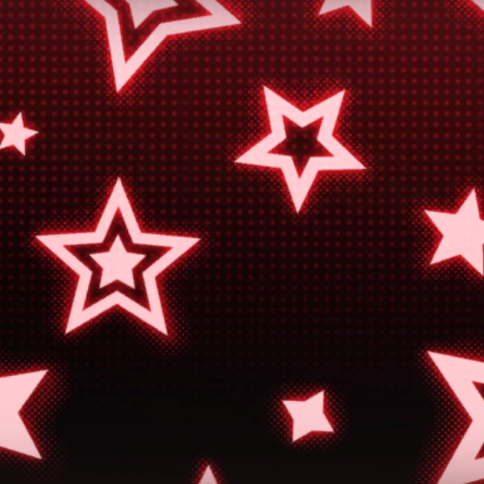 Red Neon Glowing Stars