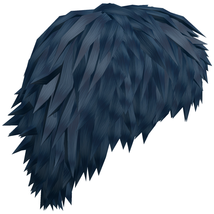 Blue Emo Messy Mullet Boy Hair