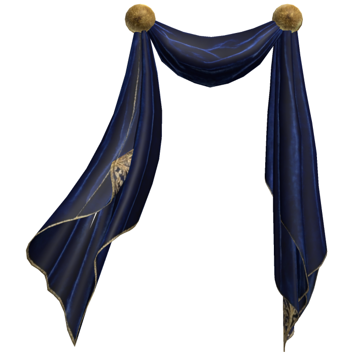 Navy Draped Scarf
