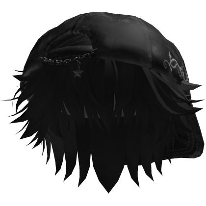 Cute emo y2k hair fluffy black