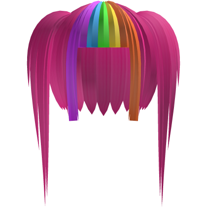 🌈⭑ Spectral Gothic Pigtails || Pink Rainbow