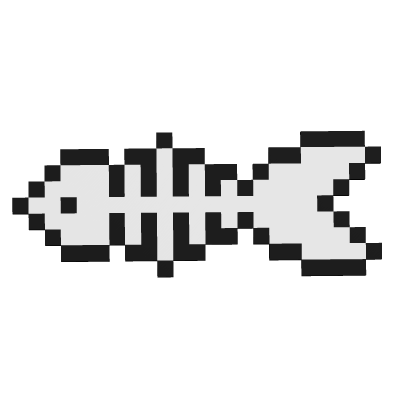 Pixel Fish Bone Hair Clip