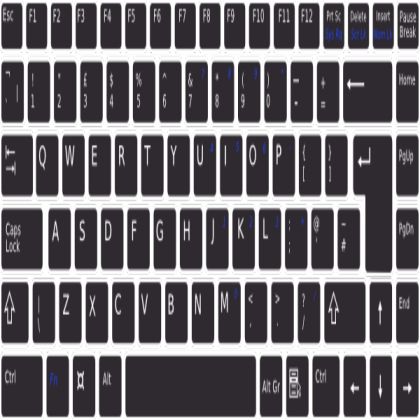 Transparent Keyboard Roblox decal
