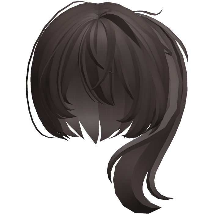 moe vkei emo messy side ponytail brown