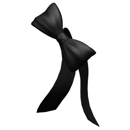Side Hair Bow Black Oversized Basic Head Ribbon | Roblox Item