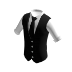 White Shirt & Formal Black Vest