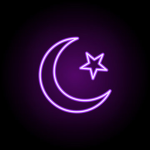 Glowing crescent moons