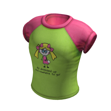 Retro/Vintage Tee | Pink & Green thumbnail