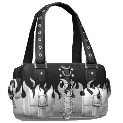 White Fire Gothic Buckle Shoulder Bag 3.0