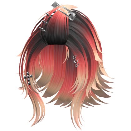 Punk Wolf Cut 1 Black & Peach
