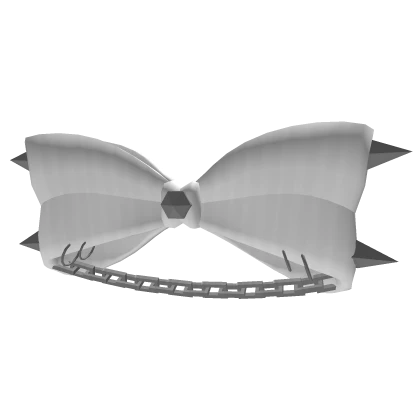 Pierced Punk Bow: White Roblox item thumbnail