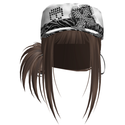 Gyaru Hair w/ Cap & Earrings