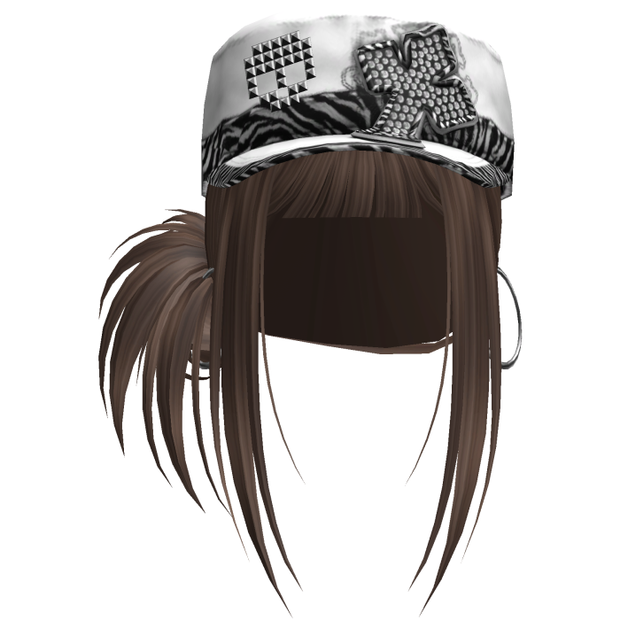 Gyaru Hair w/ Cap & Earrings