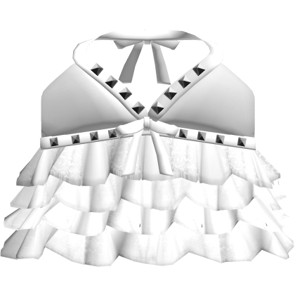 goth emo studded babydoll ruffle tank dress white