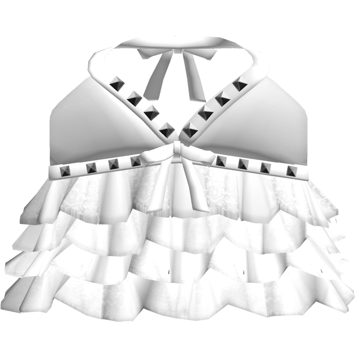 goth emo studded babydoll ruffle tank dress white