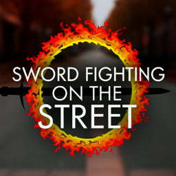 sword fighting on the street