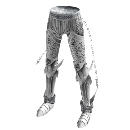 Medieval Knight Spiky Armor Pants White