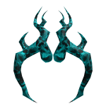 Tusked Horns of the Royal Cyan Lava Dragon