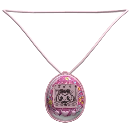 ♡ pink decora harajuku pixelated game around neck | Roblox