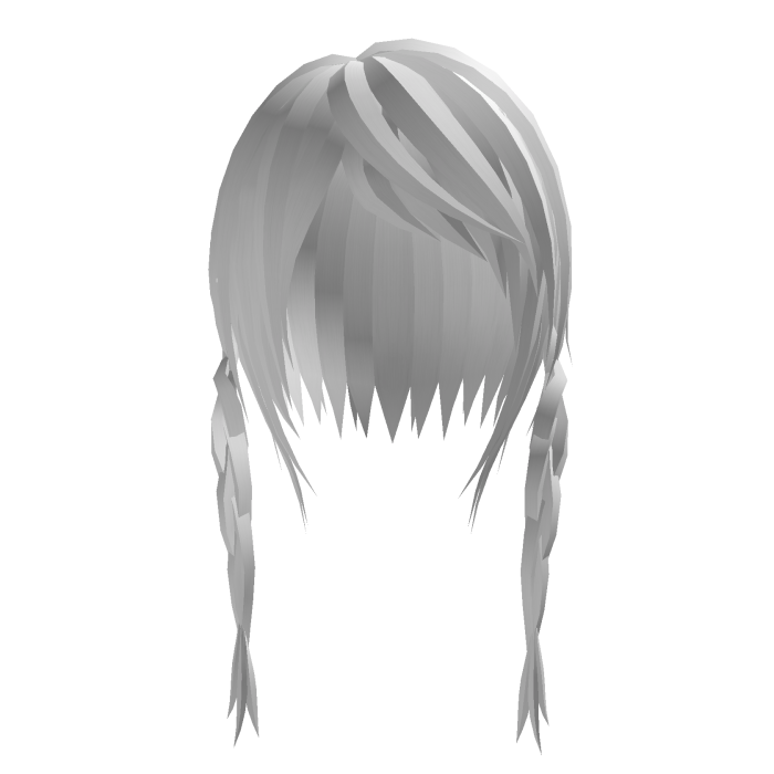 Messy Cute Emo Braids white