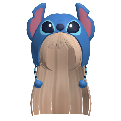 Blonde Hair w Stitch Hoodie Hair