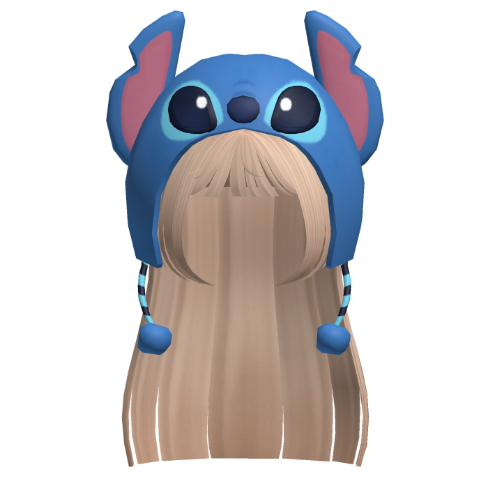 Blonde Hair w Stitch Hoodie Hair