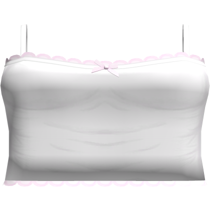 ♡ pink ruffled basic tank top Roblox item