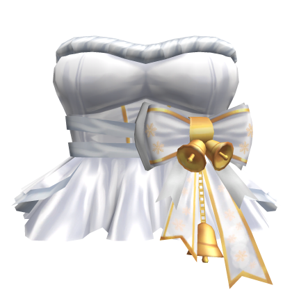 3.0 Christmas White Mini Xmas Ruffle Dress