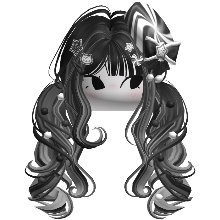 ♡ Christmas Peppermint Pigtails (Grey)