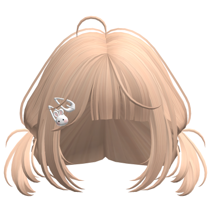 Cute Mini Pigtails with Bunny Hair Clip(Blonde) Roblox item