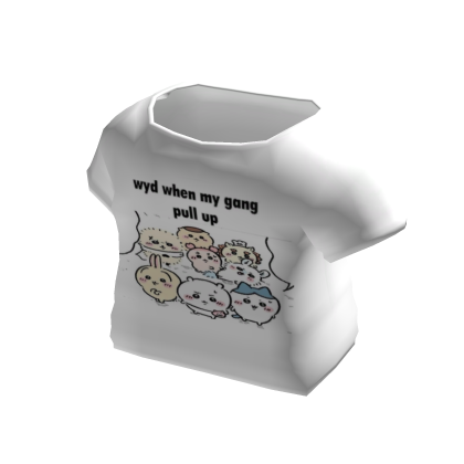 𖹭 : wyd when chiikawa gang pull up meme shirt