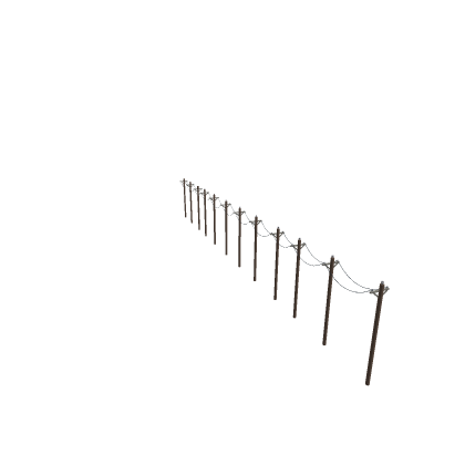 wooden power lines