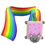 Rainbow Pastry Cat Scarf