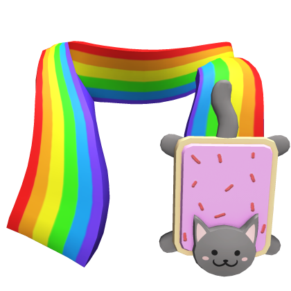 Rainbow Pastry Cat Scarf