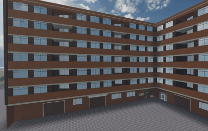 UK Council Estate Apartment Block | Exterior Only preview 1
