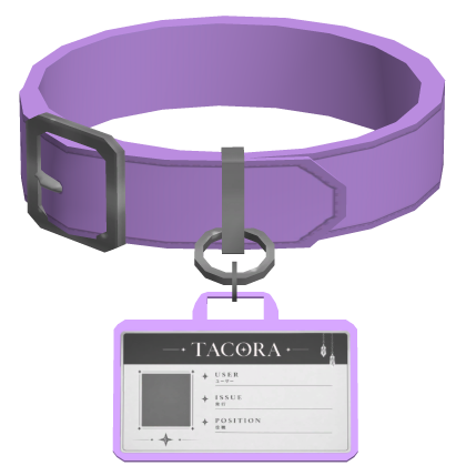 Cute Purple ID card Choker / Collar 3.0 Roblox item