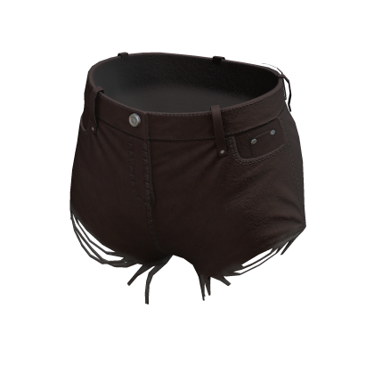 Denim Ripped Shorts - Brown