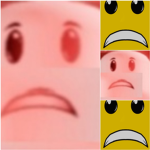 Anti winning smile face