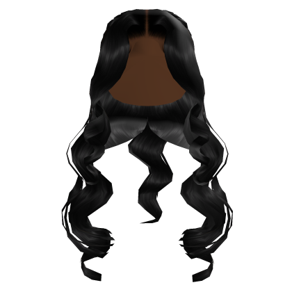 ⚜️• Curly Bangs W/ Fishtails (Black)