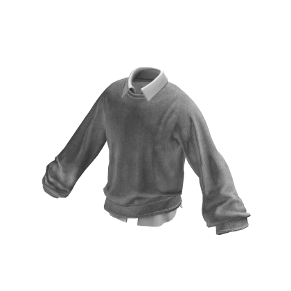 💗SWEATSHIRT LAYERED SHIRT_LIGHT GREY